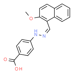 ChemSpider 2D Image | 4-{(2Z)-2-[(2-Methoxy-1-naphthyl)methylene]hydrazino}benzoic acid | C19H16N2O3
