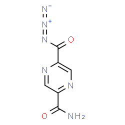 ChemSpider 2D Image | 5-Carbamoyl-2-pyrazinecarbonyl azide | C6H4N6O2