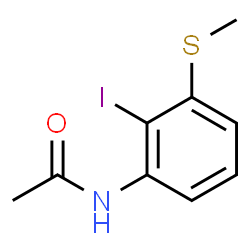ChemSpider 2D Image | N-[2-Iodo-3-(methylsulfanyl)phenyl]acetamide | C9H10INOS