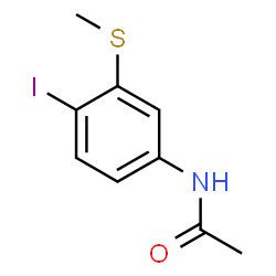 ChemSpider 2D Image | N-[4-Iodo-3-(methylsulfanyl)phenyl]acetamide | C9H10INOS