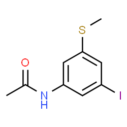 ChemSpider 2D Image | N-[3-Iodo-5-(methylsulfanyl)phenyl]acetamide | C9H10INOS