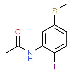 ChemSpider 2D Image | N-[2-Iodo-5-(methylsulfanyl)phenyl]acetamide | C9H10INOS