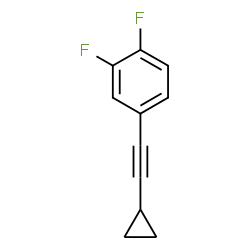 ChemSpider 2D Image | 4-(Cyclopropylethynyl)-1,2-difluorobenzene | C11H8F2