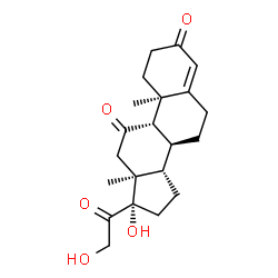 ChemSpider 2D Image | (17alpha)-17,21-Dihydroxypregn-4-ene-3,11,20-trione | C21H28O5