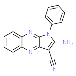 ChemSpider 2D Image | 2-Amino-1-phenyl-1H-pyrrolo[2,3-b]quinoxaline-3-carbonitrile | C17H11N5