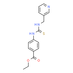 ChemSpider 2D Image | Ethyl 4-{[(3-pyridinylmethyl)carbamothioyl]amino}benzoate | C16H17N3O2S