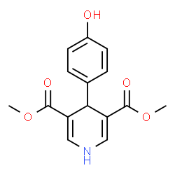 ChemSpider 2D Image | Dimethyl 4-(4-hydroxyphenyl)-1,4-dihydro-3,5-pyridinedicarboxylate | C15H15NO5