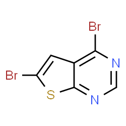 ChemSpider 2D Image | 4,6-Dibromothieno[2,3-d]pyrimidine | C6H2Br2N2S