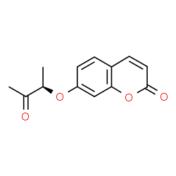 ChemSpider 2D Image | 7-{[(2R)-3-Oxo-2-butanyl]oxy}-2H-chromen-2-one | C13H12O4