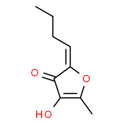 ChemSpider 2D Image | (2E)-2-butylidene-4-hydroxy-5-methyl-3(2H)-furanone | C9H12O3