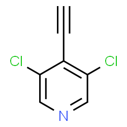 ChemSpider 2D Image | 3,5-Dichloro-4-ethynylpyridine | C7H3Cl2N