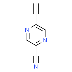 ChemSpider 2D Image | 5-Ethynyl-2-pyrazinecarbonitrile | C7H3N3