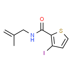 ChemSpider 2D Image | 3-Iodo-N-(2-methyl-2-propen-1-yl)-2-thiophenecarboxamide | C9H10INOS