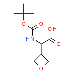 ChemSpider 2D Image | (2S)-({[(2-Methyl-2-propanyl)oxy]carbonyl}amino)(3-oxetanyl)acetic acid | C10H17NO5