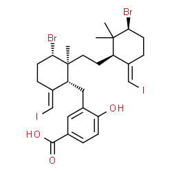 ChemSpider 2D Image | iodocallophycoic acid A | C27H34Br2I2O3