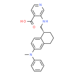 ChemSpider 2D Image | 3-[({(1R)-6-[Methyl(phenyl)amino]-1,2,3,4-tetrahydro-1-naphthalenyl}methyl)amino]isonicotinic acid | C24H25N3O2