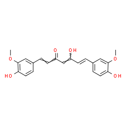 ChemSpider 2D Image | (1E,4Z,6E)-5-Hydroxy-1,7-bis(4-hydroxy-3-methoxyphenyl)-1,4,6-heptatrien-3-one | C21H20O6