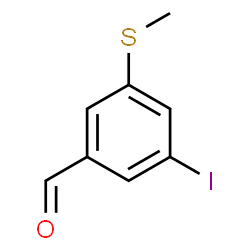 ChemSpider 2D Image | 3-Iodo-5-(methylsulfanyl)benzaldehyde | C8H7IOS