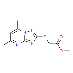 ChemSpider 2D Image | Methyl [(5,7-dimethyl[1,2,4]triazolo[1,5-a]pyrimidin-2-yl)sulfanyl]acetate | C10H12N4O2S