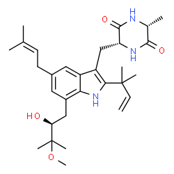 ChemSpider 2D Image | 5-prenyl-dihydrorubrumazine A | C30H43N3O4