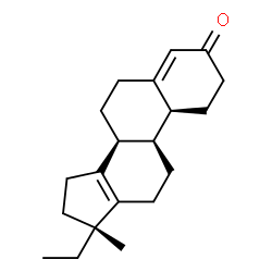 ChemSpider 2D Image | (8alpha,10alpha,17alpha)-17-Ethyl-17-methylgona-4,13-dien-3-one | C20H28O