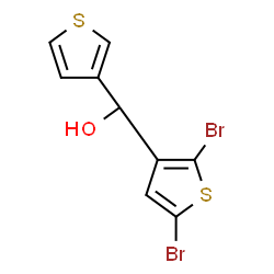ChemSpider 2D Image | (S)-(2,5-Dibromo-3-thienyl)(3-thienyl)methanol | C9H6Br2OS2