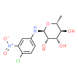 ChemSpider 2D Image | N-(4-Chloro-3-nitrophenyl)-6-deoxy-alpha-D-mannopyranosylamine | C12H15ClN2O6