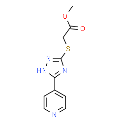 ChemSpider 2D Image | Methyl {[5-(4-pyridinyl)-1H-1,2,4-triazol-3-yl]sulfanyl}acetate | C10H10N4O2S