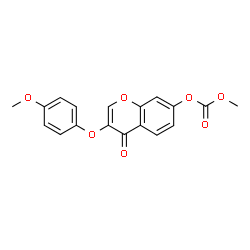 ChemSpider 2D Image | 3-(4-Methoxyphenoxy)-4-oxo-4H-chromen-7-yl methyl carbonate | C18H14O7