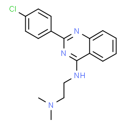 ChemSpider 2D Image | N'-[2-(4-Chlorophenyl)-4-quinazolinyl]-N,N-dimethyl-1,2-ethanediamine | C18H19ClN4