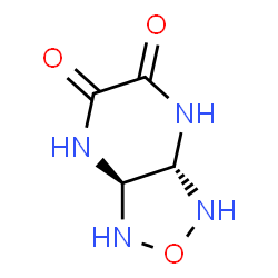ChemSpider 2D Image | (3aR,7aR)-Tetrahydro[1,2,5]oxadiazolo[3,4-b]pyrazine-5,6(1H,3H)-dione | C4H6N4O3