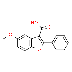 ChemSpider 2D Image | 5-Methoxy-2-phenylbenzofuran-3-carboxylic acid | C16H12O4