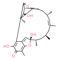 ChemSpider 2D Image | (1S,9S,10S,12S,14Z,16S,19R,20R,21S,22R)-3,9,21-Trihydroxy-5,10,12,14,16,20,22-heptamethyl-23,24-dioxatetracyclo[17.3.1.1~6,9~.0~2,7~]tetracosa-2,5,7,14-tetraen-4-one | C29H42O6