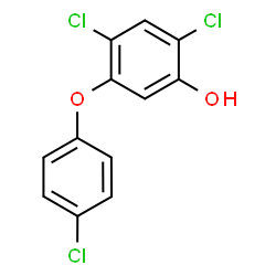 ChemSpider 2D Image | 2,4-Dichloro-5-(4-chlorophenoxy)phenol | C12H7Cl3O2