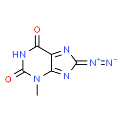 ChemSpider 2D Image | 8-Diazo-3-methyl-3,8-dihydro-1H-purine-2,6-dione | C6H4N6O2