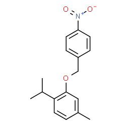 ChemSpider 2D Image | 1-Isopropyl-4-methyl-2-((4-nitrobenzyl)oxy)benzene | C17H19NO3