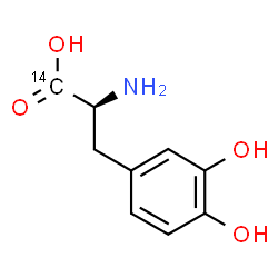ChemSpider 2D Image | 3-Hydroxy-L-(~14~C)tyrosine | C814CH11NO4