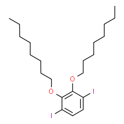 ChemSpider 2D Image | 1,4-Diiodo-2,3-bis(octyloxy)benzene | C22H36I2O2