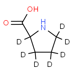 ChemSpider 2D Image | (2,3,3,4,4,5,5-~2~H_7_)Proline | C5H2D7NO2
