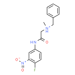 ChemSpider 2D Image | N-Benzyl-2-[(4-fluoro-3-nitrophenyl)amino]-N-methyl-2-oxoethanaminium | C16H17FN3O3