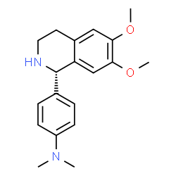 ChemSpider 2D Image | 4-[(1S)-6,7-Dimethoxy-1,2,3,4-tetrahydro-1-isoquinolinyl]-N,N-dimethylaniline | C19H24N2O2
