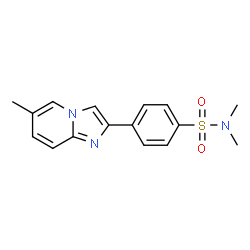 ChemSpider 2D Image | N,N-Dimethyl-4-(6-methylimidazo[1,2-a]pyridin-2-yl)benzenesulfonamide | C16H17N3O2S