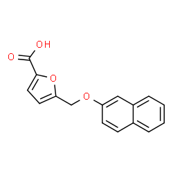 ChemSpider 2D Image | 5-[(2-Naphthyloxy)methyl]-2-furoic acid | C16H12O4