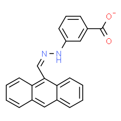 ChemSpider 2D Image | 3-[(2Z)-2-(9-Anthrylmethylene)hydrazino]benzoate | C22H15N2O2