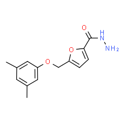 ChemSpider 2D Image | 5-[(3,5-Dimethylphenoxy)methyl]-2-furohydrazide | C14H16N2O3