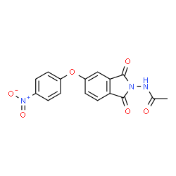 ChemSpider 2D Image | N-[5-(4-Nitrophenoxy)-1,3-dioxo-1,3-dihydro-2H-isoindol-2-yl]acetamide | C16H11N3O6