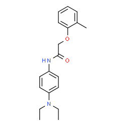 ChemSpider 2D Image | N-[4-(Diethylamino)phenyl]-2-(2-methylphenoxy)acetamide | C19H24N2O2