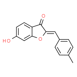 ChemSpider 2D Image | (2Z)-6-Hydroxy-2-(4-methylbenzylidene)-1-benzofuran-3(2H)-one | C16H12O3