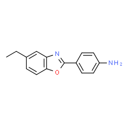 ChemSpider 2D Image | 4-(5-Ethyl-1,3-benzoxazol-2-yl)aniline | C15H14N2O