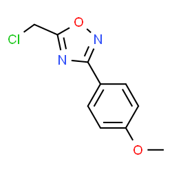 ChemSpider 2D Image | 5-(CHLOROMETHYL)-3-(4-METHOXYPHENYL)-1,2,4-OXADIAZOLE | C10H9ClN2O2